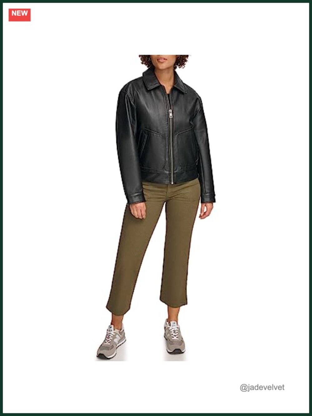 Faux Leather Lightweight Dad Bomber Jacket Relaxed Fit Zip